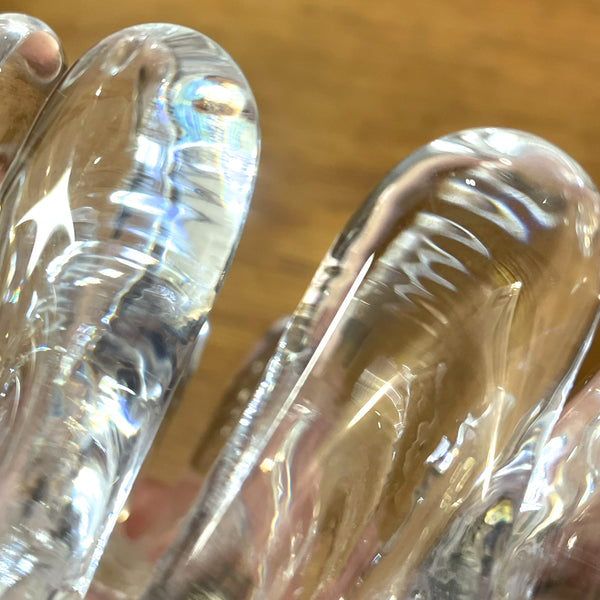 キャンドルホルダー ガラス クリア Clear Sunflower サンフラワー コスタボダ KOSTABODA Goran Warff 北欧 ヴィンテージ スウェーデン Sweden