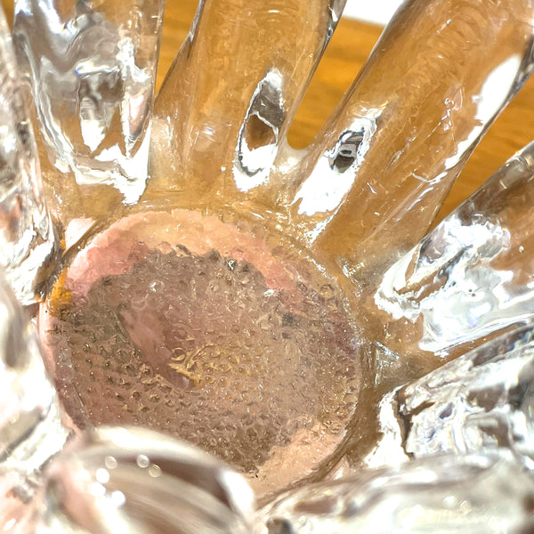キャンドルホルダー ガラス クリア Clear Sunflower サンフラワー コスタボダ KOSTABODA Goran Warff 北欧 ヴィンテージ スウェーデン Sweden