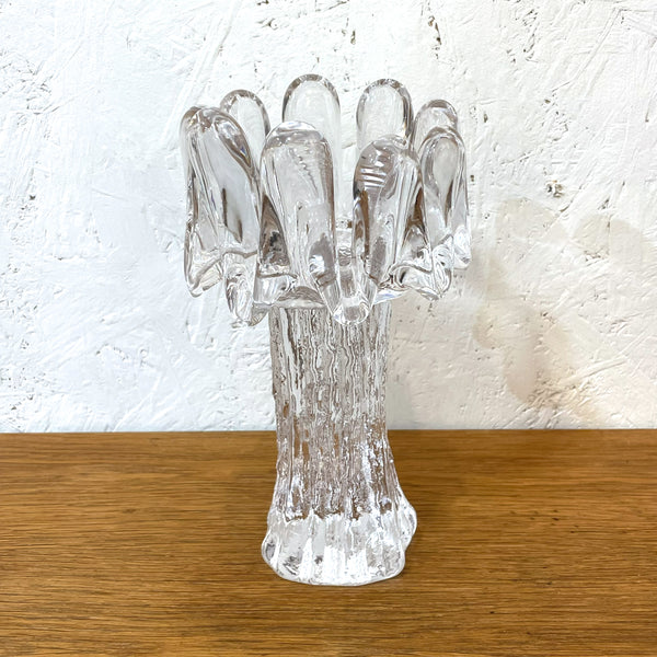 キャンドルホルダー ガラス クリア Clear Sunflower サンフラワー コスタボダ KOSTABODA Goran Warff 北欧 ヴィンテージ スウェーデン Sweden