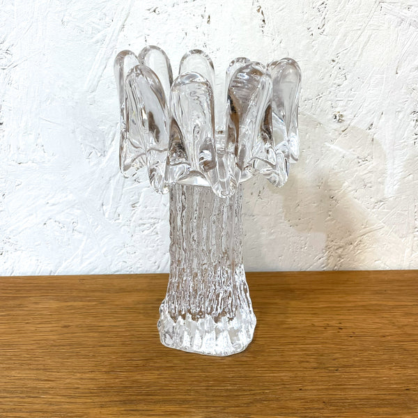 キャンドルホルダー ガラス クリア Clear Sunflower サンフラワー コスタボダ KOSTABODA Goran Warff 北欧 ヴィンテージ スウェーデン Sweden