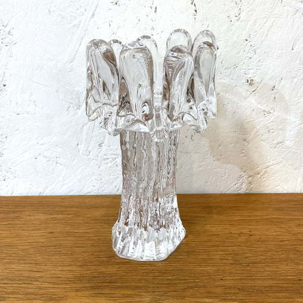 キャンドルホルダー ガラス クリア Clear Sunflower サンフラワー コスタボダ KOSTABODA Goran Warff 北欧 ヴィンテージ スウェーデン Sweden