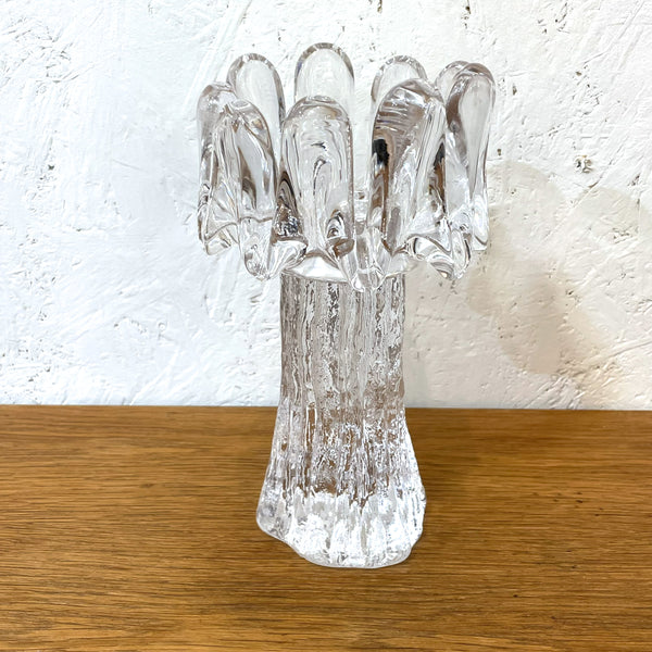 キャンドルホルダー ガラス クリア Clear Sunflower サンフラワー コスタボダ KOSTABODA Goran Warff 北欧 ヴィンテージ スウェーデン Sweden