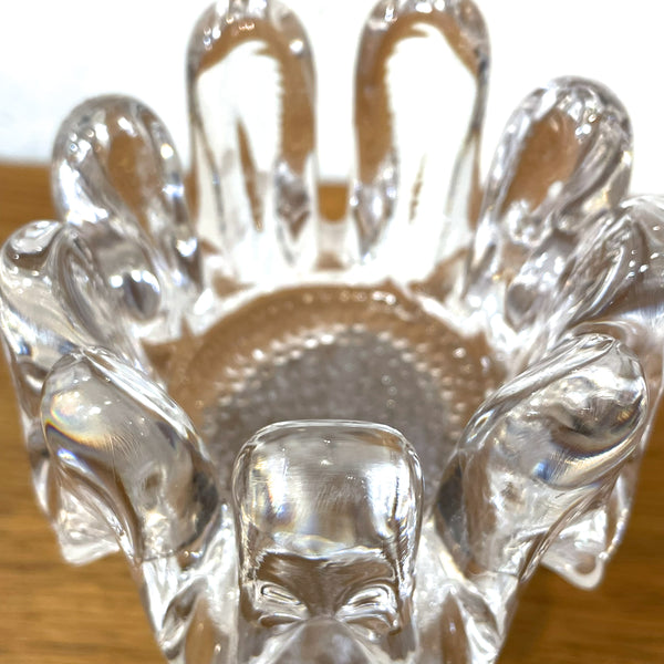 キャンドルホルダー ガラス クリア Clear Sunflower サンフラワー コスタボダ KOSTABODA Goran Warff 北欧 ヴィンテージ スウェーデン Sweden