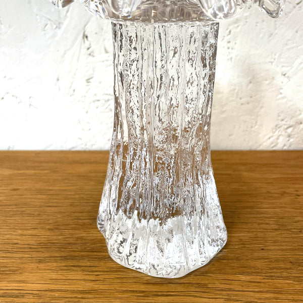 キャンドルホルダー ガラス クリア Clear Sunflower サンフラワー コスタボダ KOSTABODA Goran Warff 北欧 ヴィンテージ スウェーデン Sweden