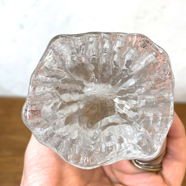 キャンドルホルダー ガラス クリア Clear Sunflower サンフラワー コスタボダ KOSTABODA Goran Warff 北欧 ヴィンテージ スウェーデン Sweden