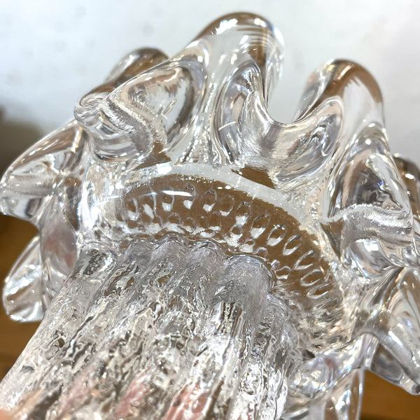 キャンドルホルダー ガラス クリア Clear Sunflower サンフラワー コスタボダ KOSTABODA Goran Warff 北欧 ヴィンテージ スウェーデン Sweden