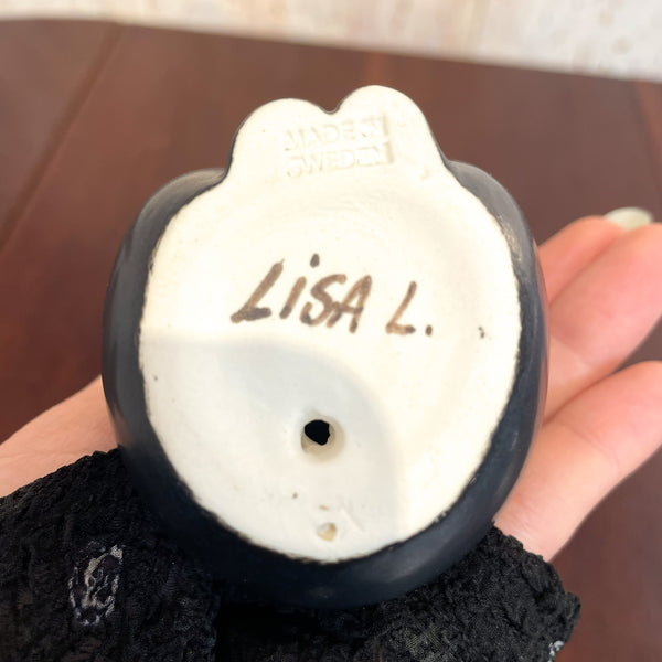 リサ ラーソン 復刻版 フィギュア キャットミア ブラック Black ミニ  Lisa Larson gustavsberg Sweden グスタフスベリ スウェーデン