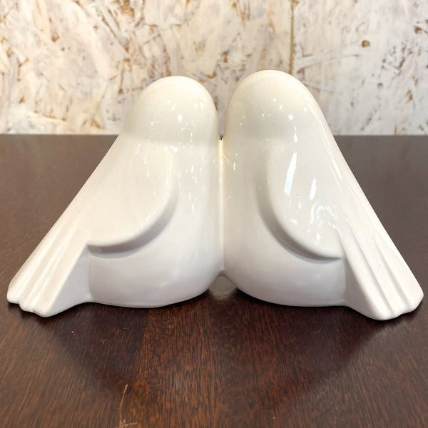 フィギュア DECO Rosa Ljung ホワイト White 鳥 寄り添い合う2羽の鳥  北欧 ヴィンテージ スウェーデン Sweden