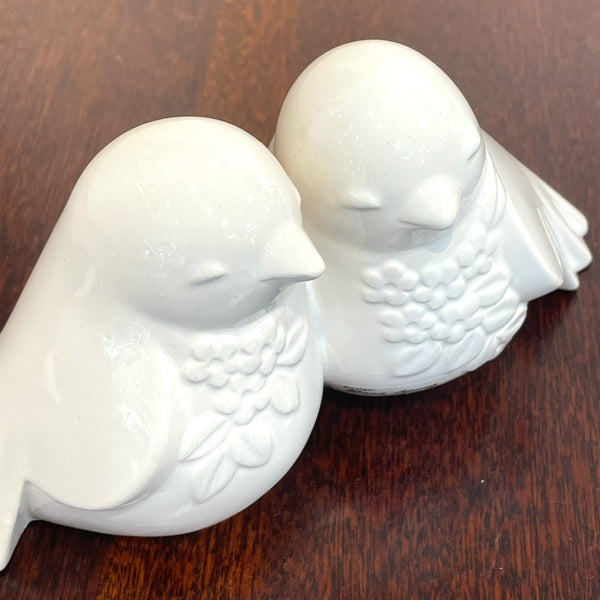 フィギュア DECO Rosa Ljung ホワイト White 鳥 寄り添い合う2羽の鳥  北欧 ヴィンテージ スウェーデン Sweden
