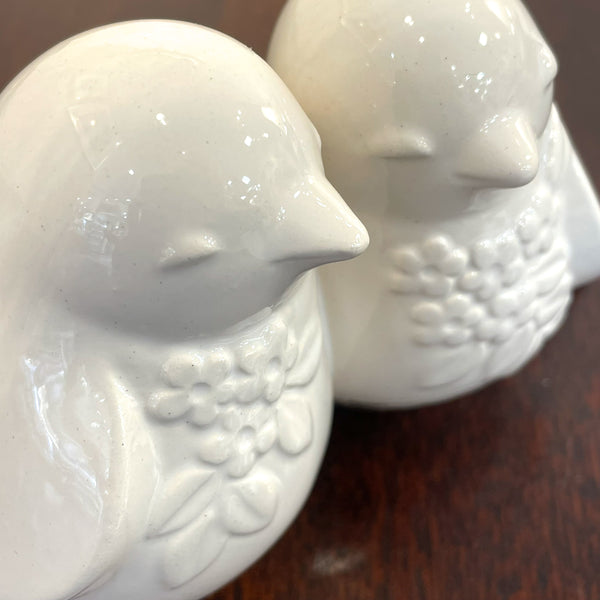 フィギュア DECO Rosa Ljung ホワイト White 鳥 寄り添い合う2羽の鳥  北欧 ヴィンテージ スウェーデン Sweden