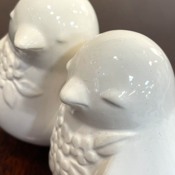 フィギュア DECO Rosa Ljung ホワイト White 鳥 寄り添い合う2羽の鳥  北欧 ヴィンテージ スウェーデン Sweden