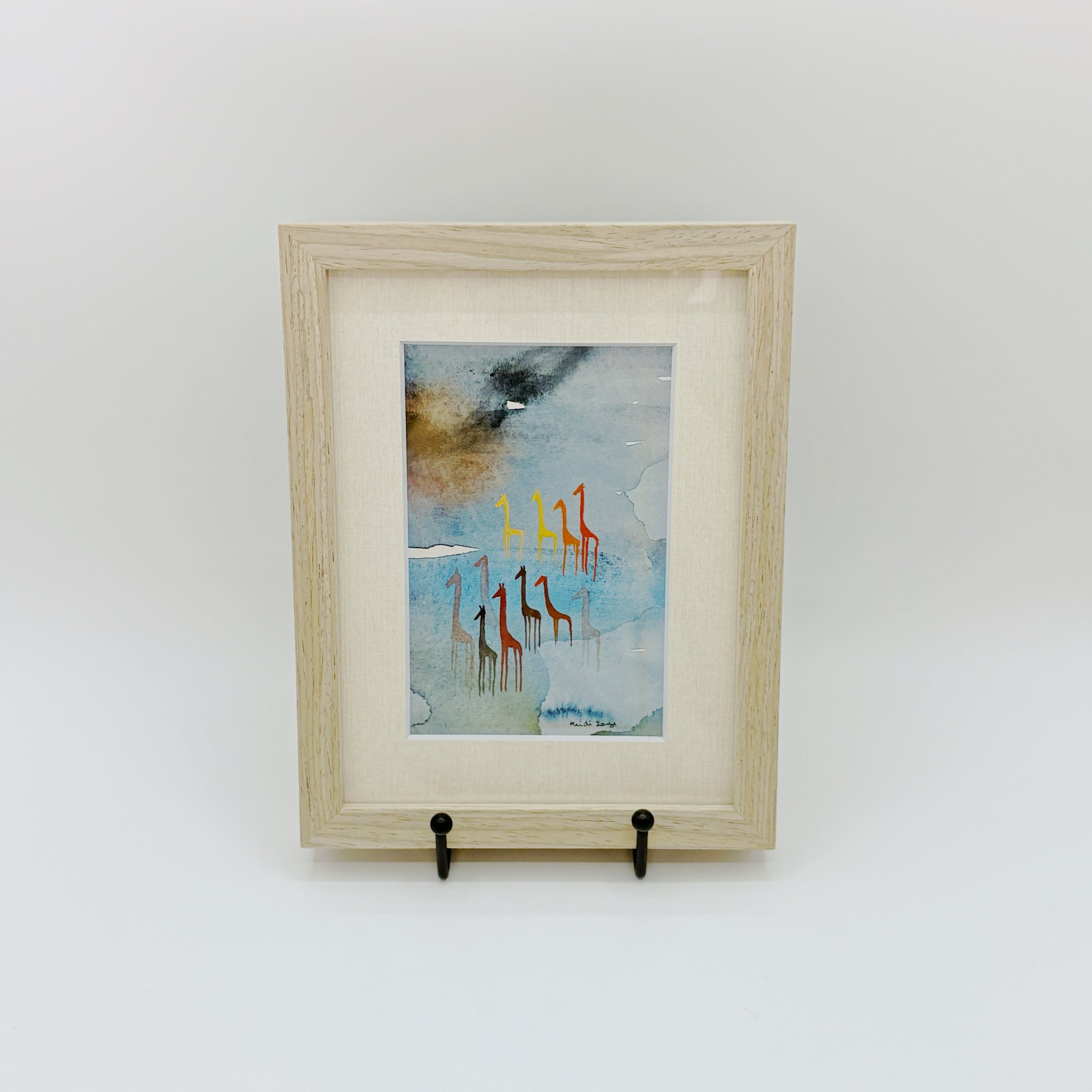 北欧 アート スウェーデン アーティスト 原画 ハイジランゲ 水彩画 ヘラジカ Heidi Lange  Sweden 【送料 額送A】