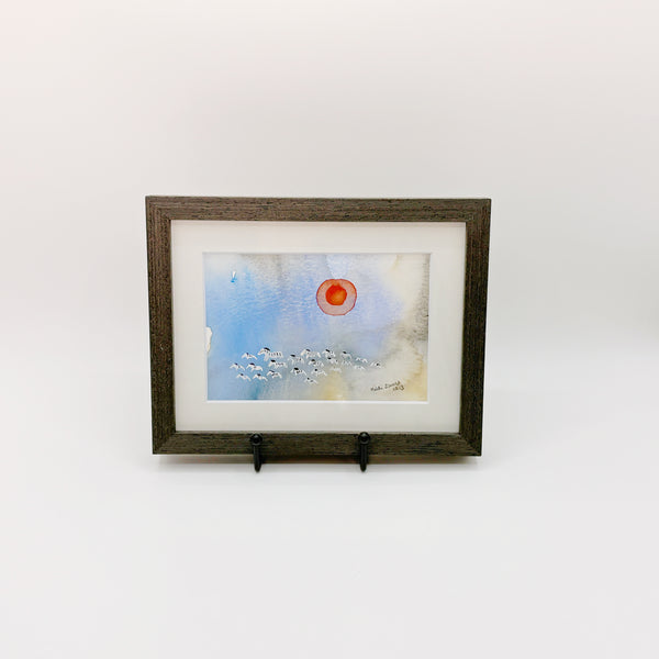 北欧 アート スウェーデン アーティスト 原画 ハイジランゲ 水彩画 ヘラジカ Heidi Lange  Sweden 【送料 額送A】