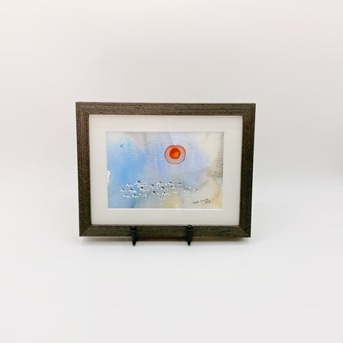 北欧 アート スウェーデン アーティスト 原画 ハイジランゲ 水彩画 ヘラジカ Heidi Lange  Sweden 【送料 額送A】