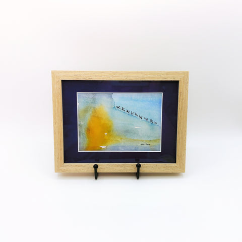 北欧 アート スウェーデン アーティスト 原画 ハイジランゲ 水彩画 ヘラジカ Heidi Lange  Sweden 【送料 額送A】