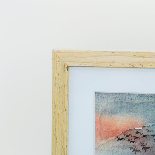 北欧 アート スウェーデン アーティスト 原画 ハイジランゲ 水彩画 ヘラジカ Heidi Lange  Sweden 【送料 額送A】