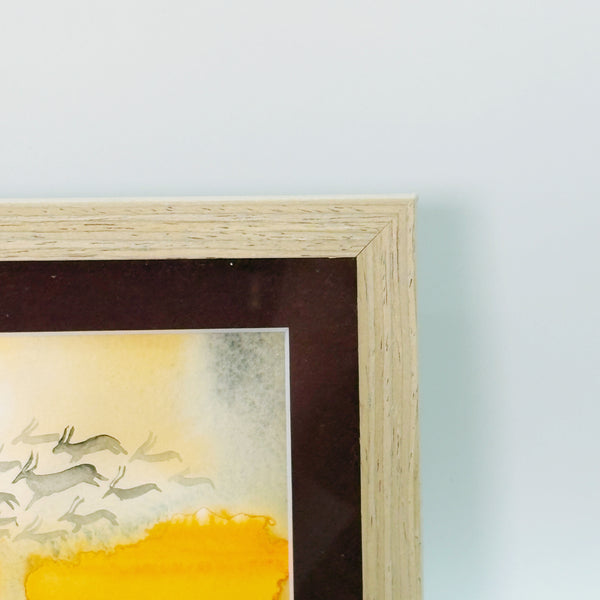 北欧 アート スウェーデン アーティスト 原画 ハイジランゲ 水彩画 ヘラジカ Heidi Lange  Sweden 【送料 額送A】