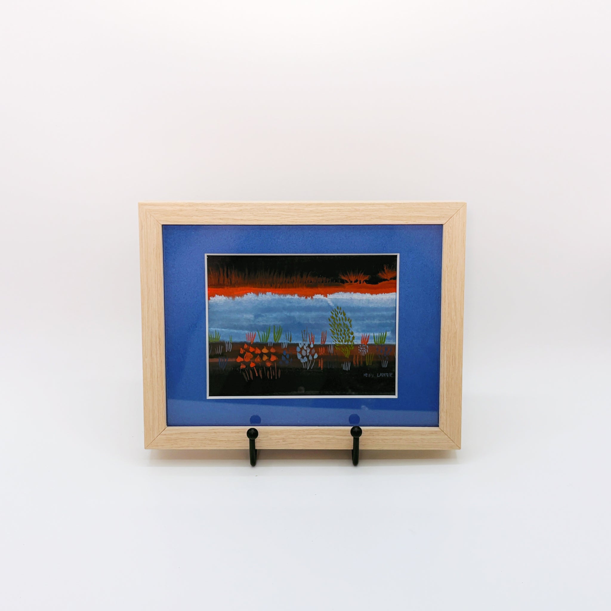 北欧 アート スウェーデン アーティスト 原画 ハイジランゲ 水彩画 ヘラジカ Heidi Lange  Sweden 【送料 額送A】
