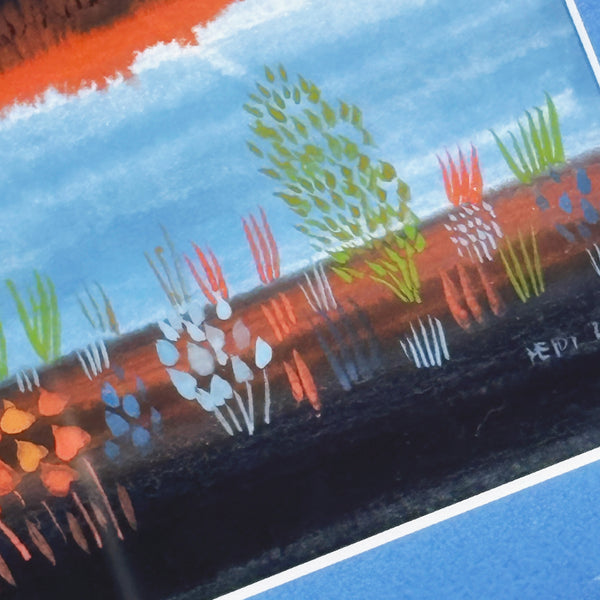 北欧 アート スウェーデン アーティスト 原画 ハイジランゲ 水彩画 ヘラジカ Heidi Lange  Sweden 【送料 額送A】