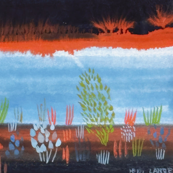 北欧 アート スウェーデン アーティスト 原画 ハイジランゲ 水彩画 ヘラジカ Heidi Lange  Sweden 【送料 額送A】
