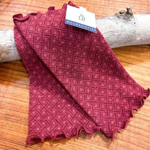 リストウォーマー  ウール 赤 red スウェーデン エドゥルスドッター stae fabric red Edursdotter wool sweden wrist warmers