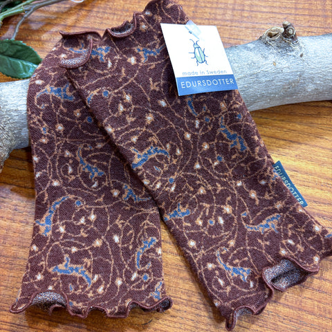 リストウォーマー  ウール ブラウン brown スウェーデン エドゥルスドッター Isfa cognac Edursdotter wool sweden wrist warmers