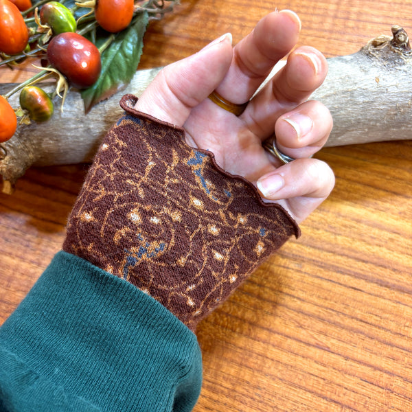 リストウォーマー  ウール ブラウン brown スウェーデン エドゥルスドッター Isfa cognac Edursdotter wool sweden wrist warmers
