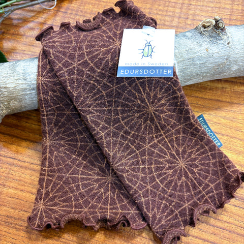 リストウォーマー  ウール ブラウン brown スウェーデン エドゥルスドッター circle choco Edursdotter wool sweden wrist warmers