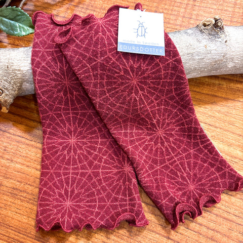 リストウォーマー  ウール 赤 red スウェーデン エドゥルスドッター circle apfel Edursdotter wool sweden wrist warmers