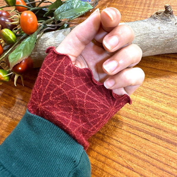 リストウォーマー  ウール 赤 red スウェーデン エドゥルスドッター circle apfel Edursdotter wool sweden wrist warmers