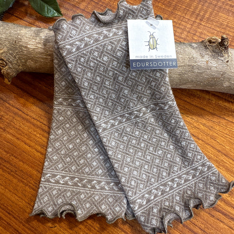 リストウォーマー  ウール ベージュ beige スウェーデン エドゥルスドッター star fabric walnut Edursdotter wool sweden wrist warmers