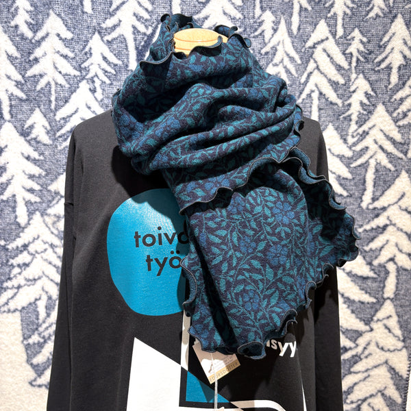 マフラー  ウール 青 blue スウェーデン エドゥルスドッター vinca coral Edursdotter wool sweden scarf