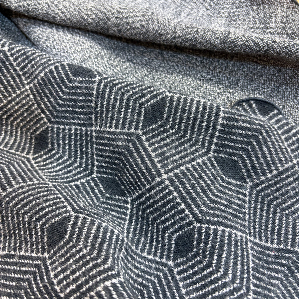 マフラー  ウール 黒 black スウェーデン エドゥルスドッター polygon black-beige Edursdotter wool sweden scarf