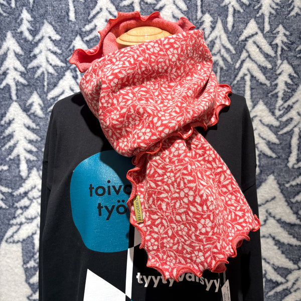 マフラー  ウール 赤 red スウェーデン エドゥルスドッター revinca teal Edursdotter wool sweden scarf