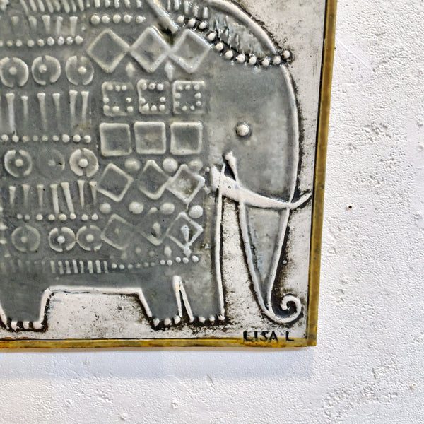 リサ ラーソン ヴィンテージ 陶板 エレファント ゾウ ELEFANT Vintage Lisa Larson gustavsberg Sweden ゾウ ヴィンテージ スウェーデン
