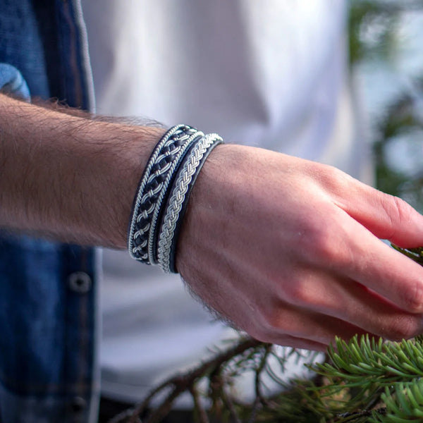 サーミ ブレスレット SKOG black 黒 ハンドメイド 北欧 スウェーデン アクセサリー SAMI Sweden