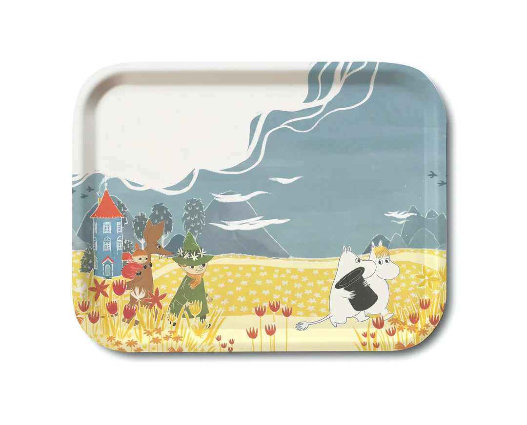 ムーミン 白樺 トレイ Moomin Valley Hat スウェーデン Sweden 木製 ウッド バーチ 27x20