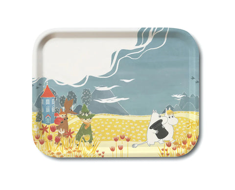 ムーミン 白樺 トレイ Moomin Valley Hat スウェーデン Sweden 木製 ウッド バーチ 27x20