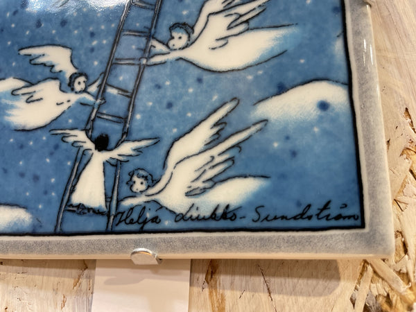 ARABIA セラミックアート 陶板 ヘルヤ リウッコ スンドストロム  フィンランド 天国へのはしご【ヴィンテージ】